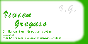 vivien greguss business card